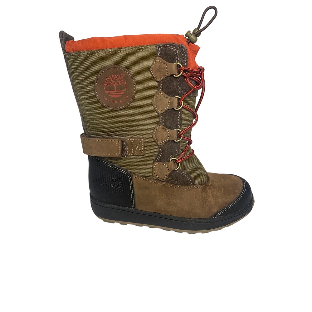 Timberland Kids Waterproof Winter Boots Brown Olive Orange 52836M US 12 Toddler